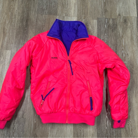 Columbia Other - Vintage Columbia Reversible Neon Pink & Purple Mens Medium Retro Ski/BoardJacket
